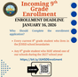 JUHSD Enrollment Deadline January 16